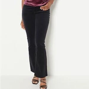 NWT QVC Candace Cameron Bure Womens Black Corduroy Pants / Sz 10
